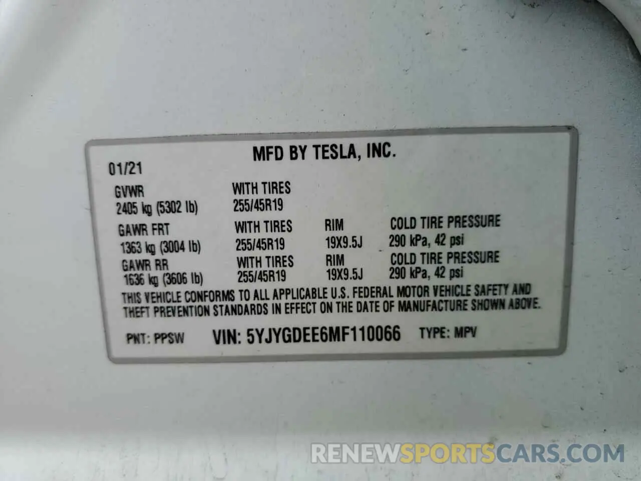 13 Photograph of a damaged car 5YJYGDEE6MF110066 TESLA MODEL Y 2021