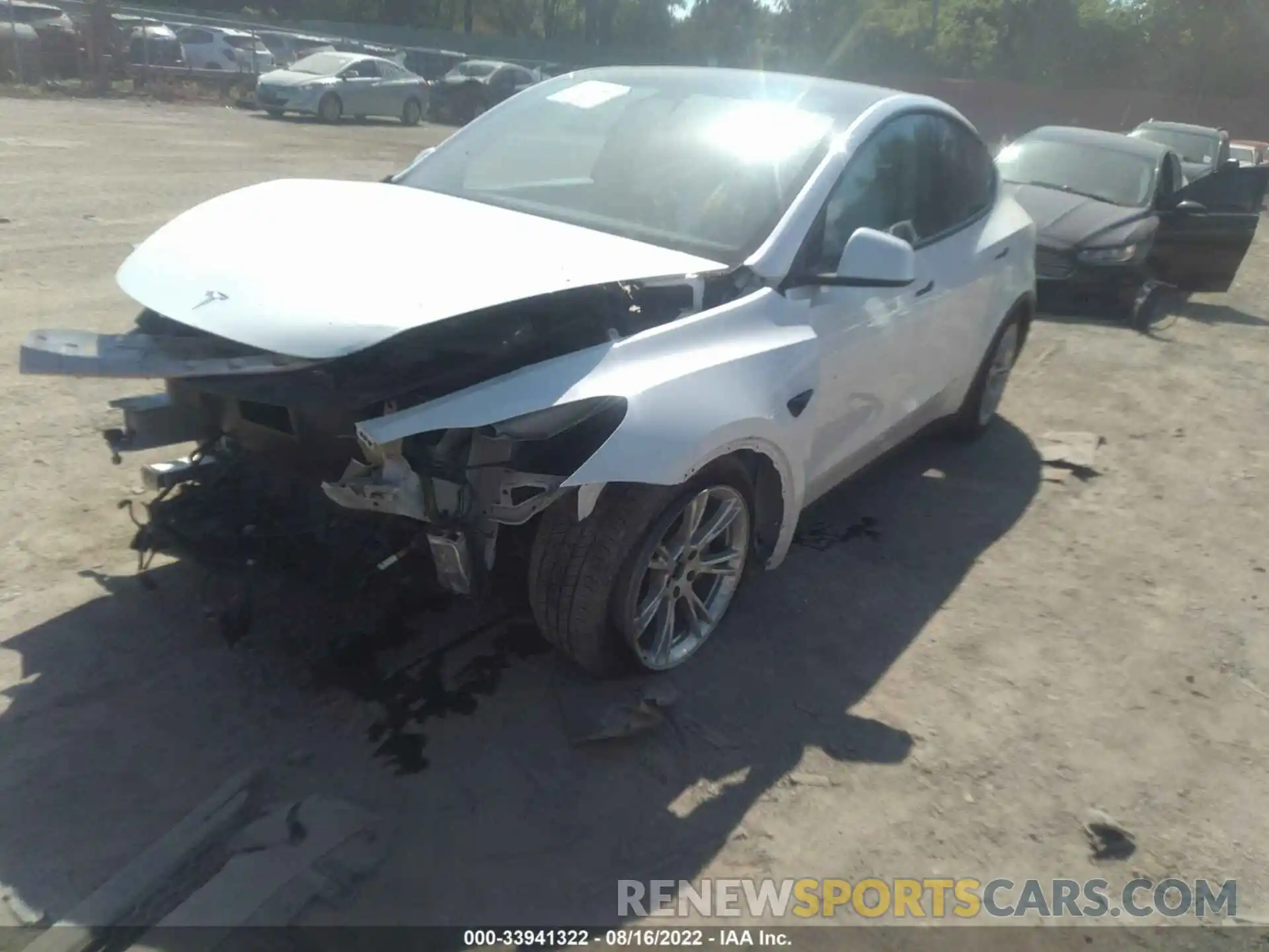 2 Photograph of a damaged car 5YJYGDEE6MF130544 TESLA MODEL Y 2021