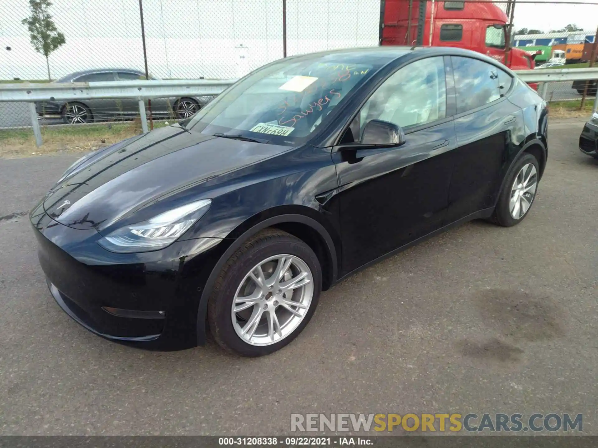 2 Photograph of a damaged car 5YJYGDEE6MF152561 TESLA MODEL Y 2021