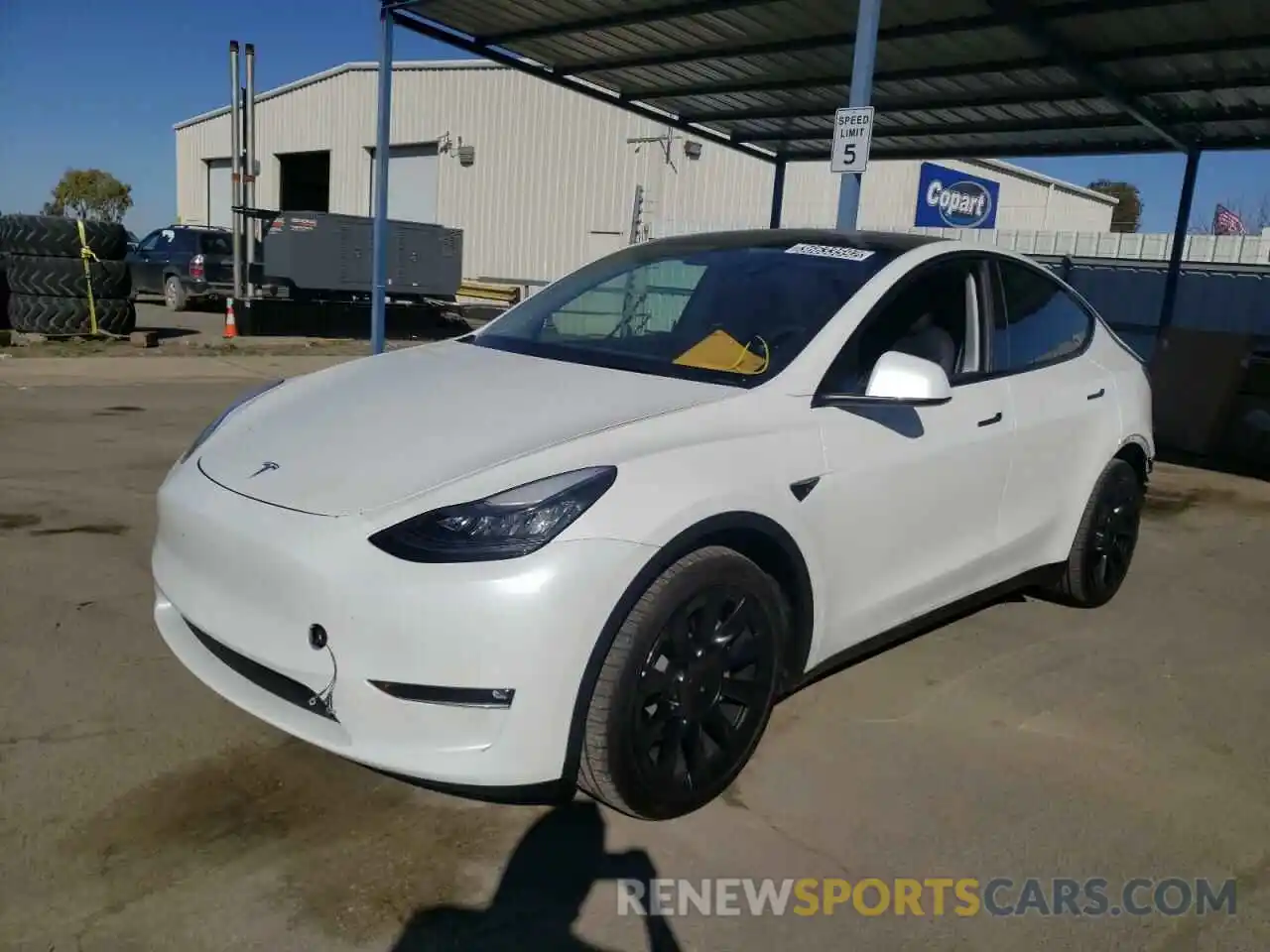 2 Photograph of a damaged car 5YJYGDEE6MF153595 TESLA MODEL Y 2021