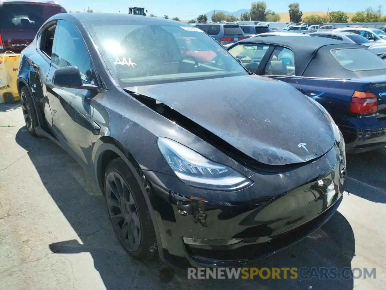 1 Photograph of a damaged car 5YJYGDEE6MF161292 TESLA MODEL Y 2021