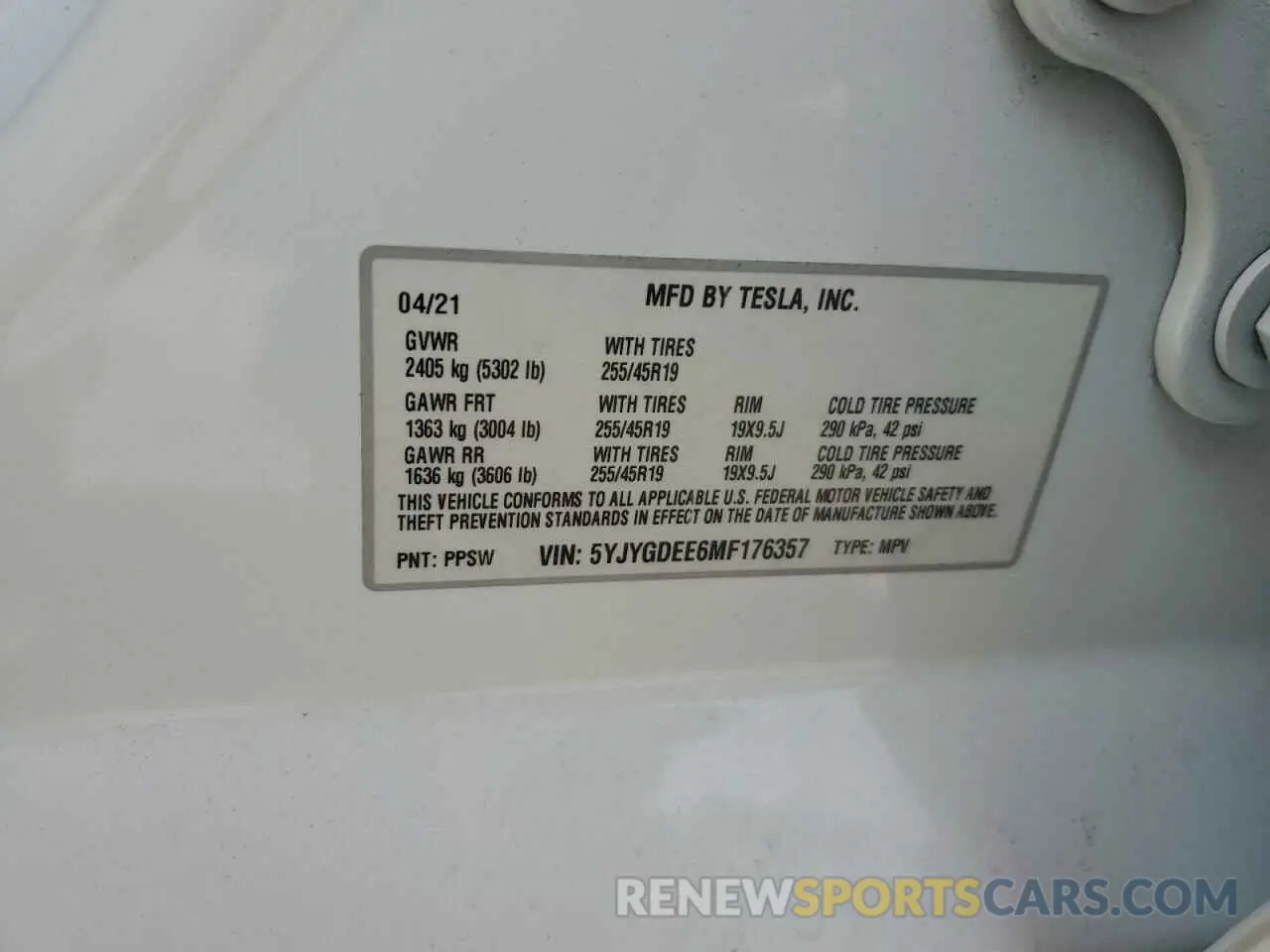 13 Photograph of a damaged car 5YJYGDEE6MF176357 TESLA MODEL Y 2021