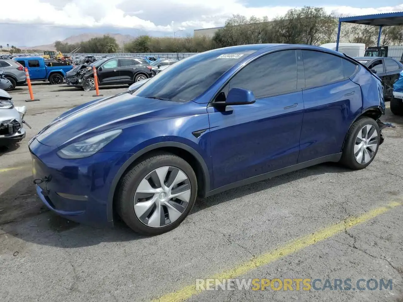 1 Photograph of a damaged car 5YJYGDEE6MF182384 TESLA MODEL Y 2021