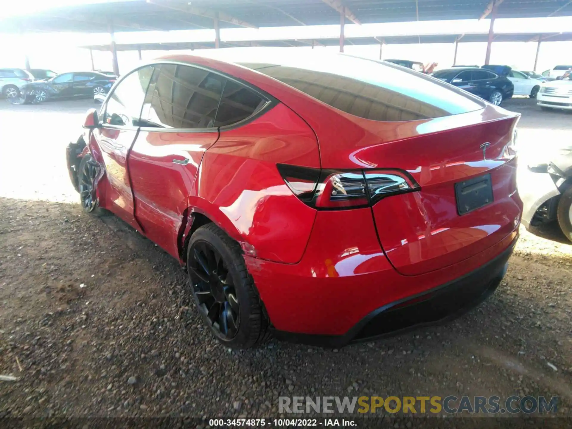 3 Photograph of a damaged car 5YJYGDEE6MF198374 TESLA MODEL Y 2021