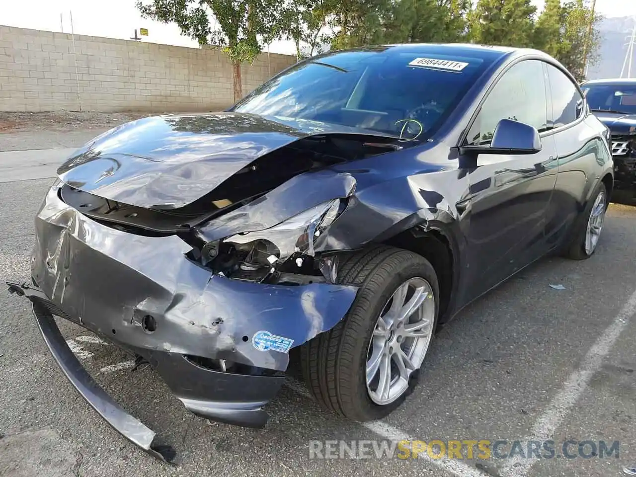 2 Photograph of a damaged car 5YJYGDEE6MF199265 TESLA MODEL Y 2021