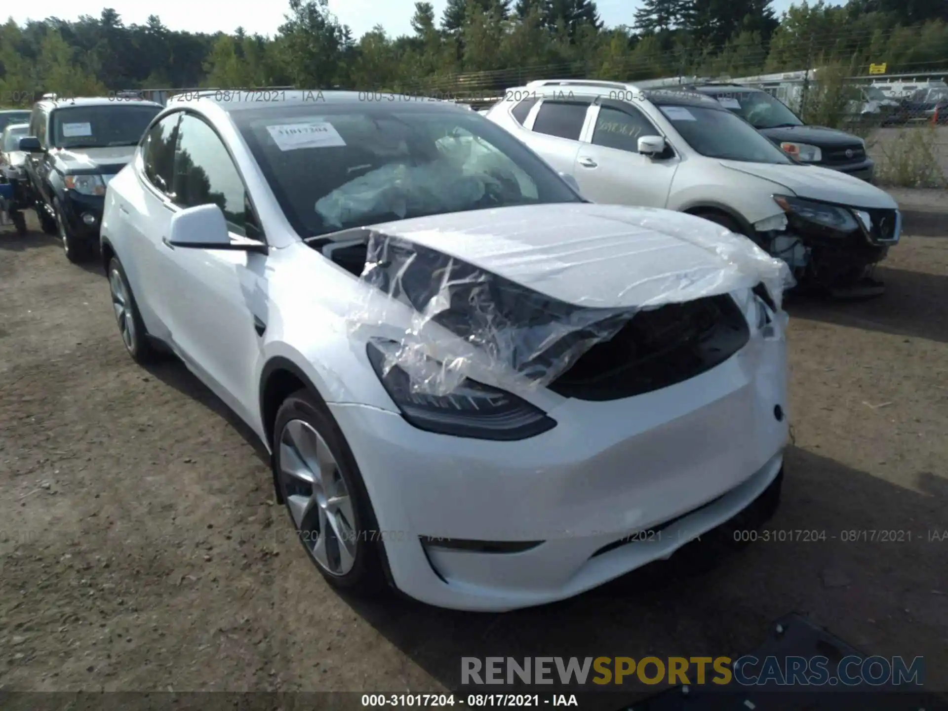 1 Photograph of a damaged car 5YJYGDEE6MF202973 TESLA MODEL Y 2021