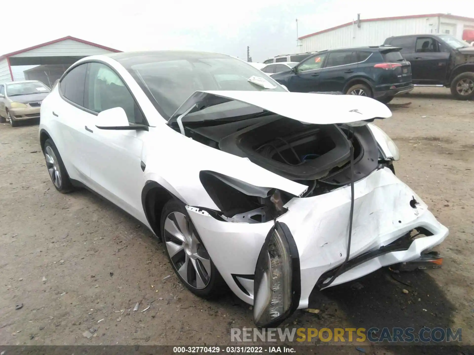 1 Photograph of a damaged car 5YJYGDEE6MF232216 TESLA MODEL Y 2021