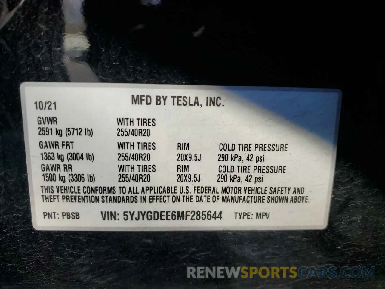 13 Photograph of a damaged car 5YJYGDEE6MF285644 TESLA MODEL Y 2021