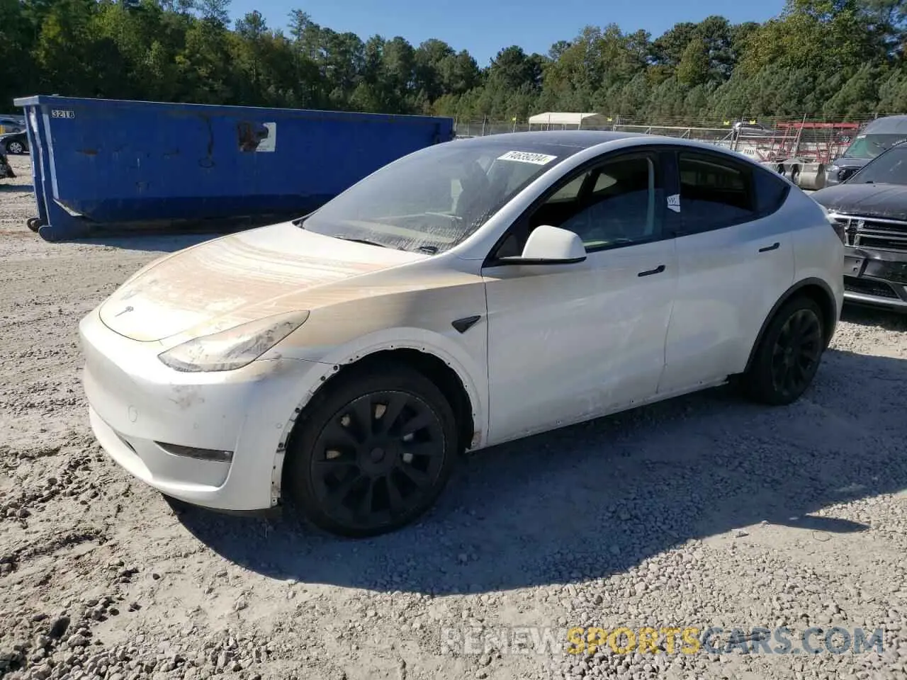 1 Photograph of a damaged car 5YJYGDEE6MF302085 TESLA MODEL Y 2021
