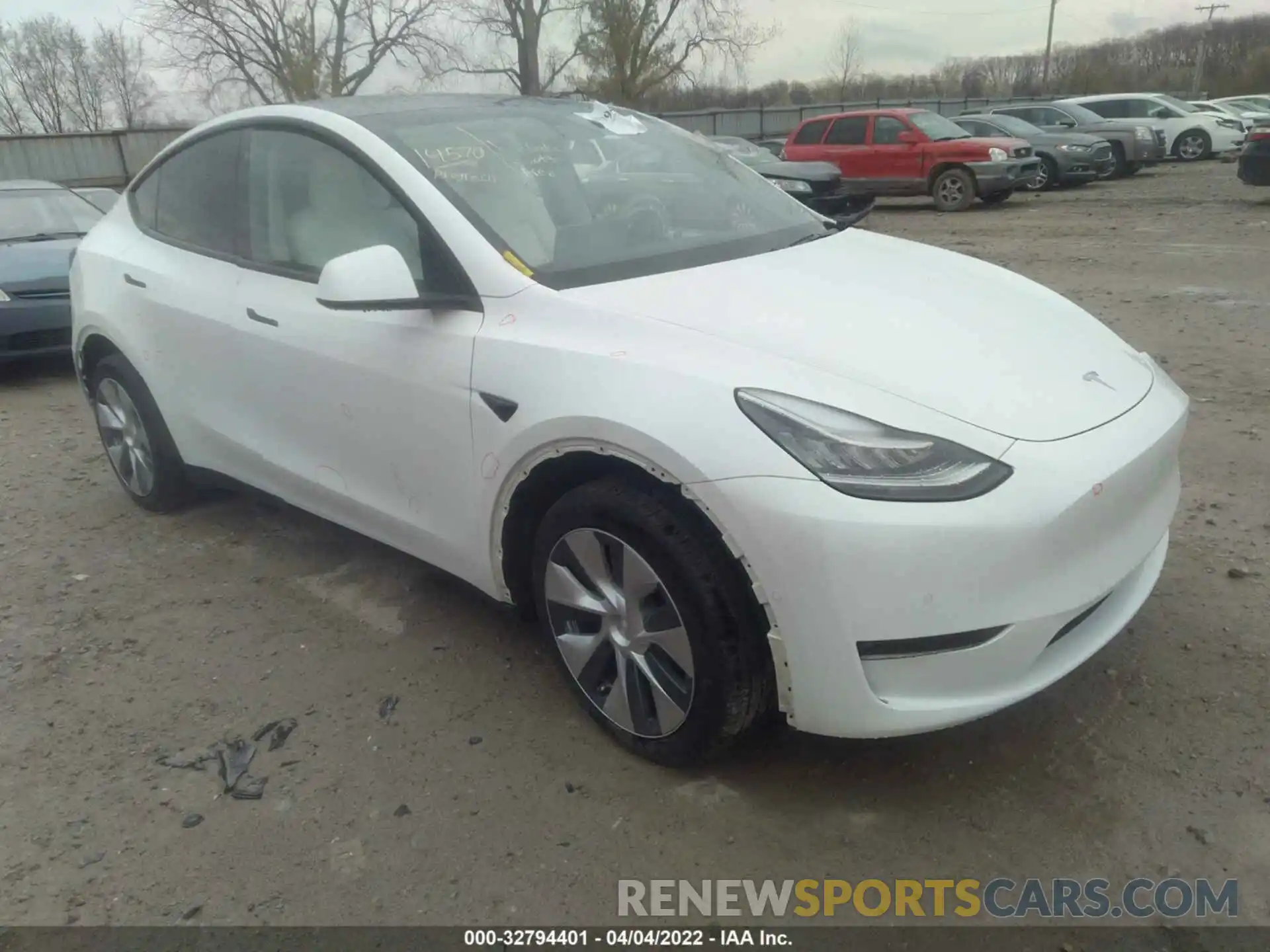 1 Photograph of a damaged car 5YJYGDEE7MF061444 TESLA MODEL Y 2021