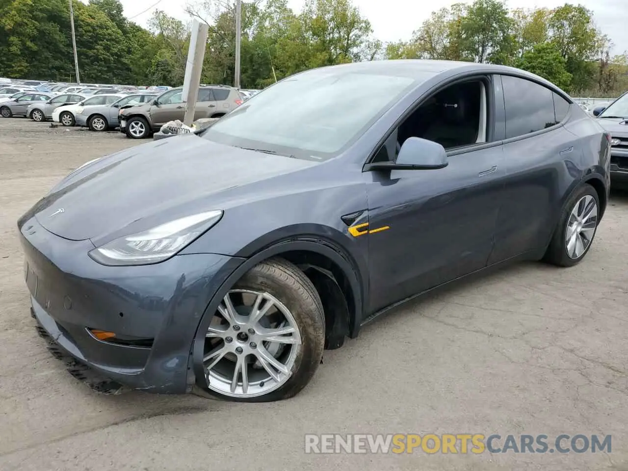 1 Photograph of a damaged car 5YJYGDEE7MF063310 TESLA MODEL Y 2021