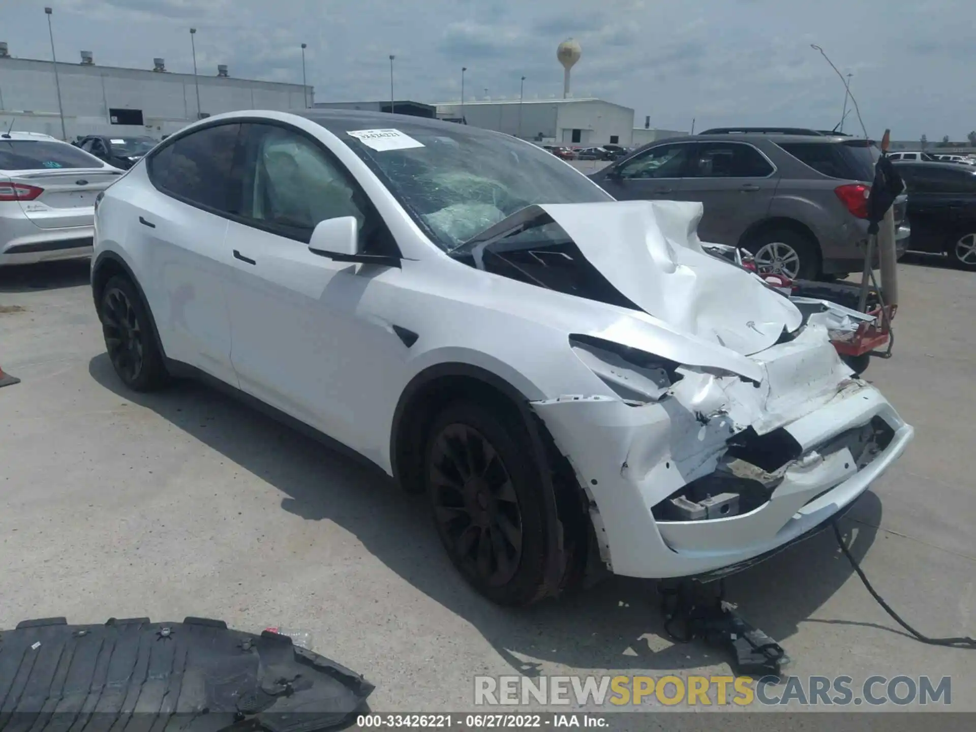 1 Photograph of a damaged car 5YJYGDEE7MF072394 TESLA MODEL Y 2021