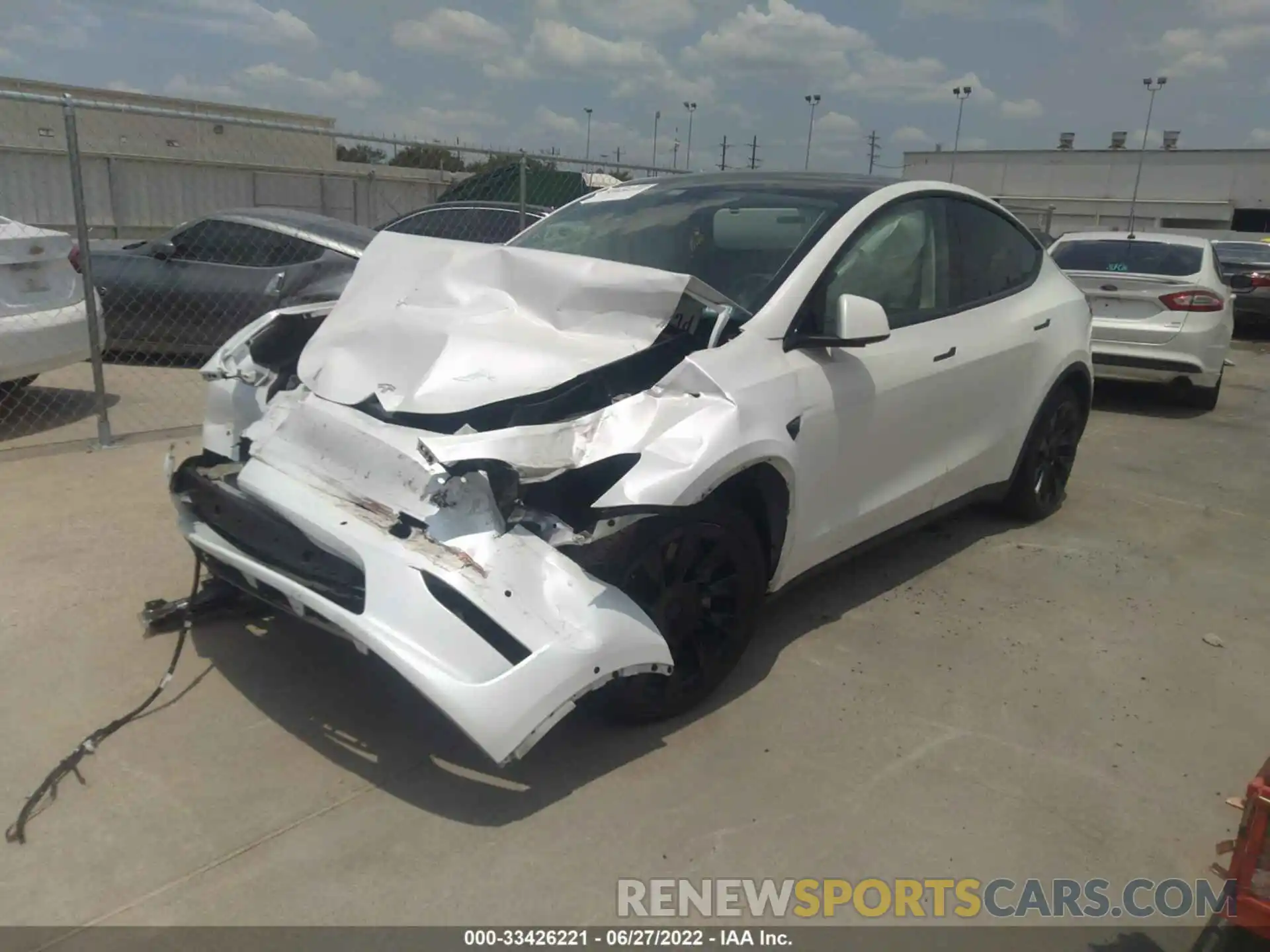 2 Photograph of a damaged car 5YJYGDEE7MF072394 TESLA MODEL Y 2021