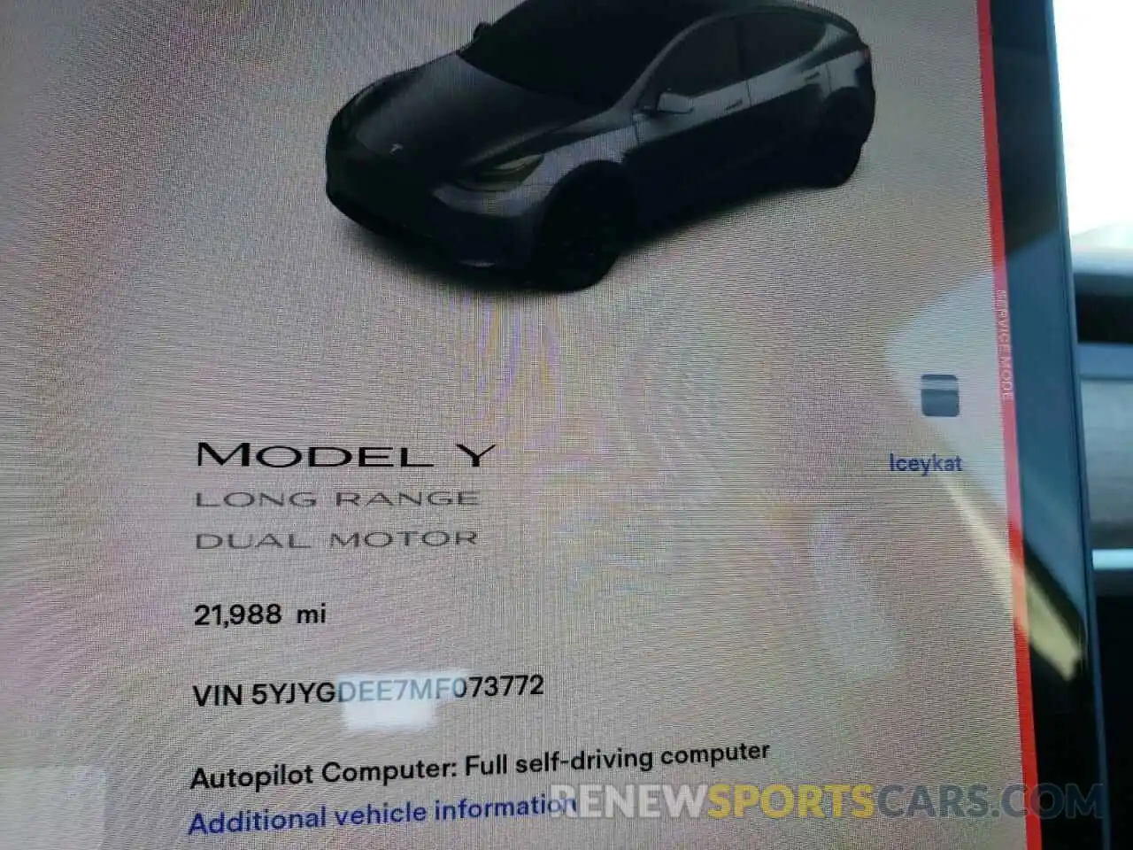 8 Photograph of a damaged car 5YJYGDEE7MF073772 TESLA MODEL Y 2021