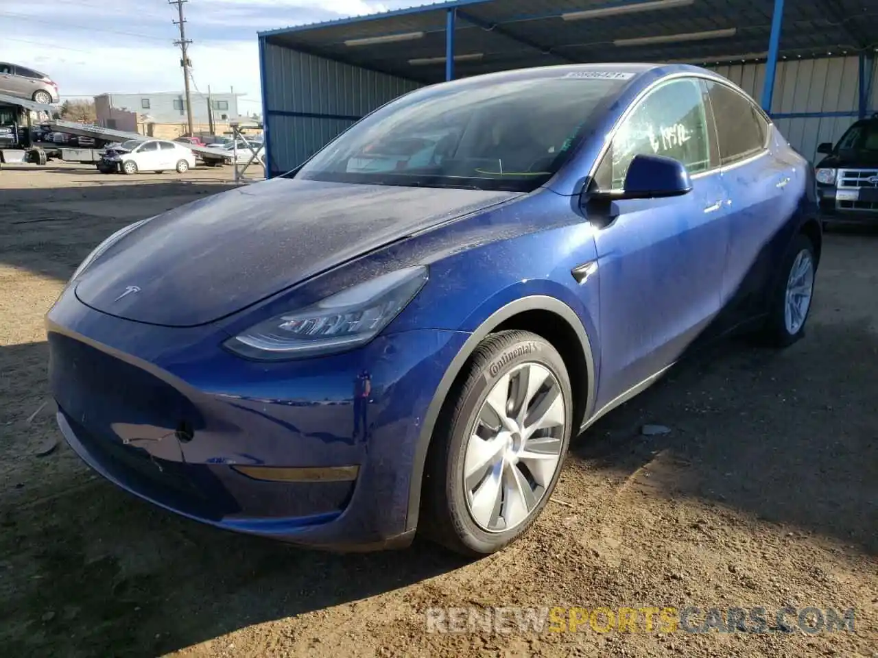 2 Photograph of a damaged car 5YJYGDEE7MF091771 TESLA MODEL Y 2021