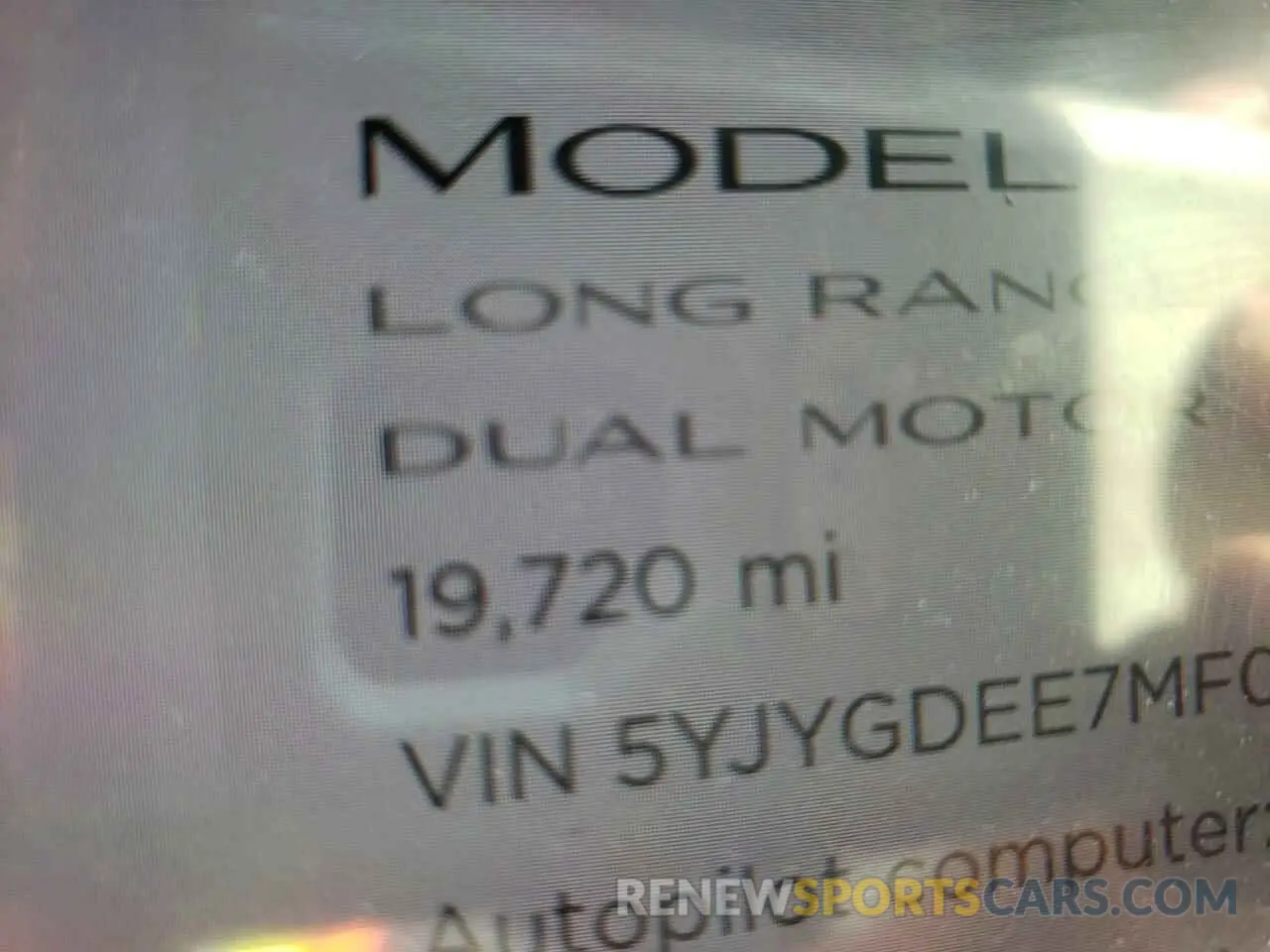 8 Photograph of a damaged car 5YJYGDEE7MF094122 TESLA MODEL Y 2021