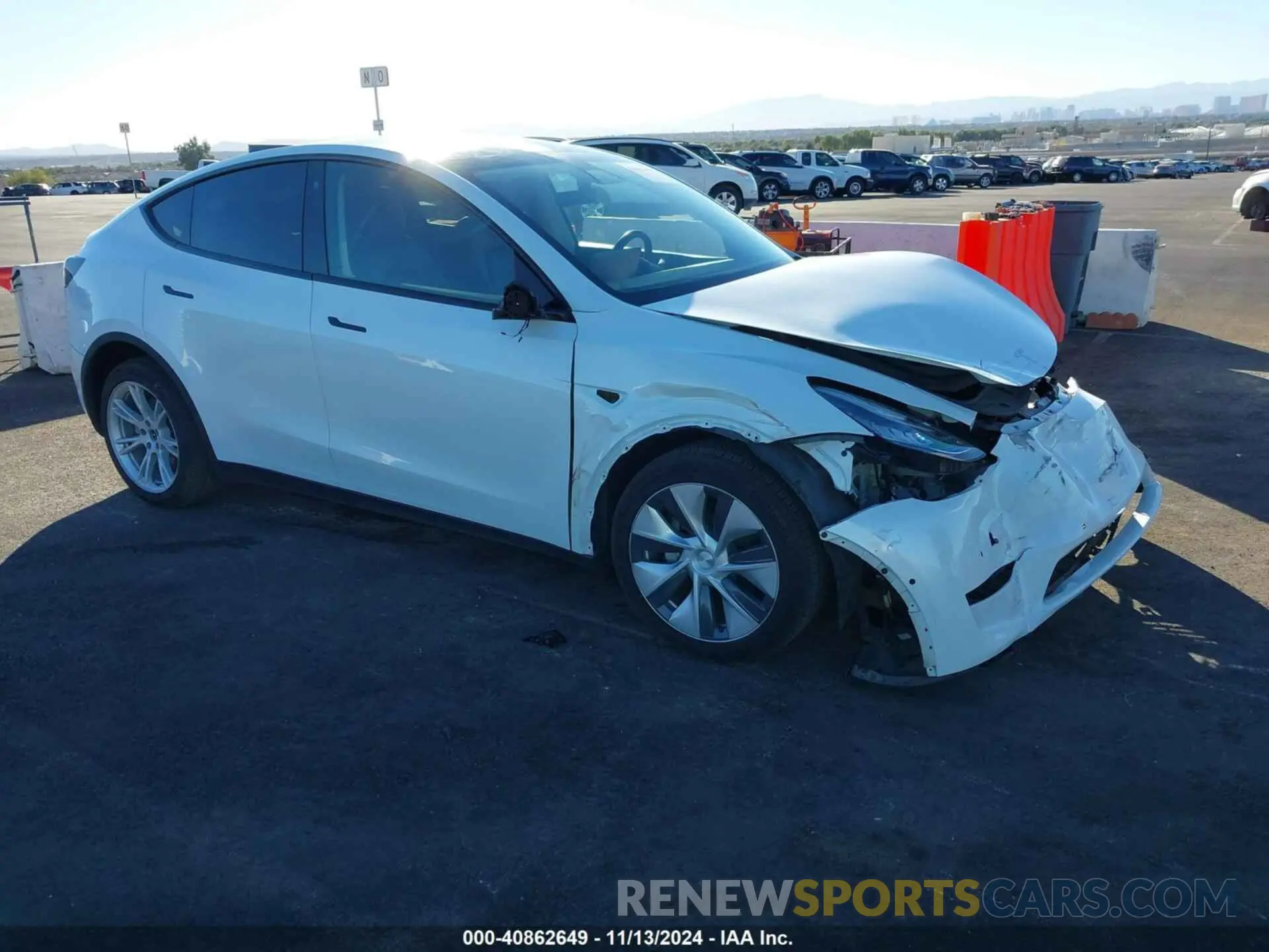 1 Photograph of a damaged car 5YJYGDEE7MF094346 TESLA MODEL Y 2021