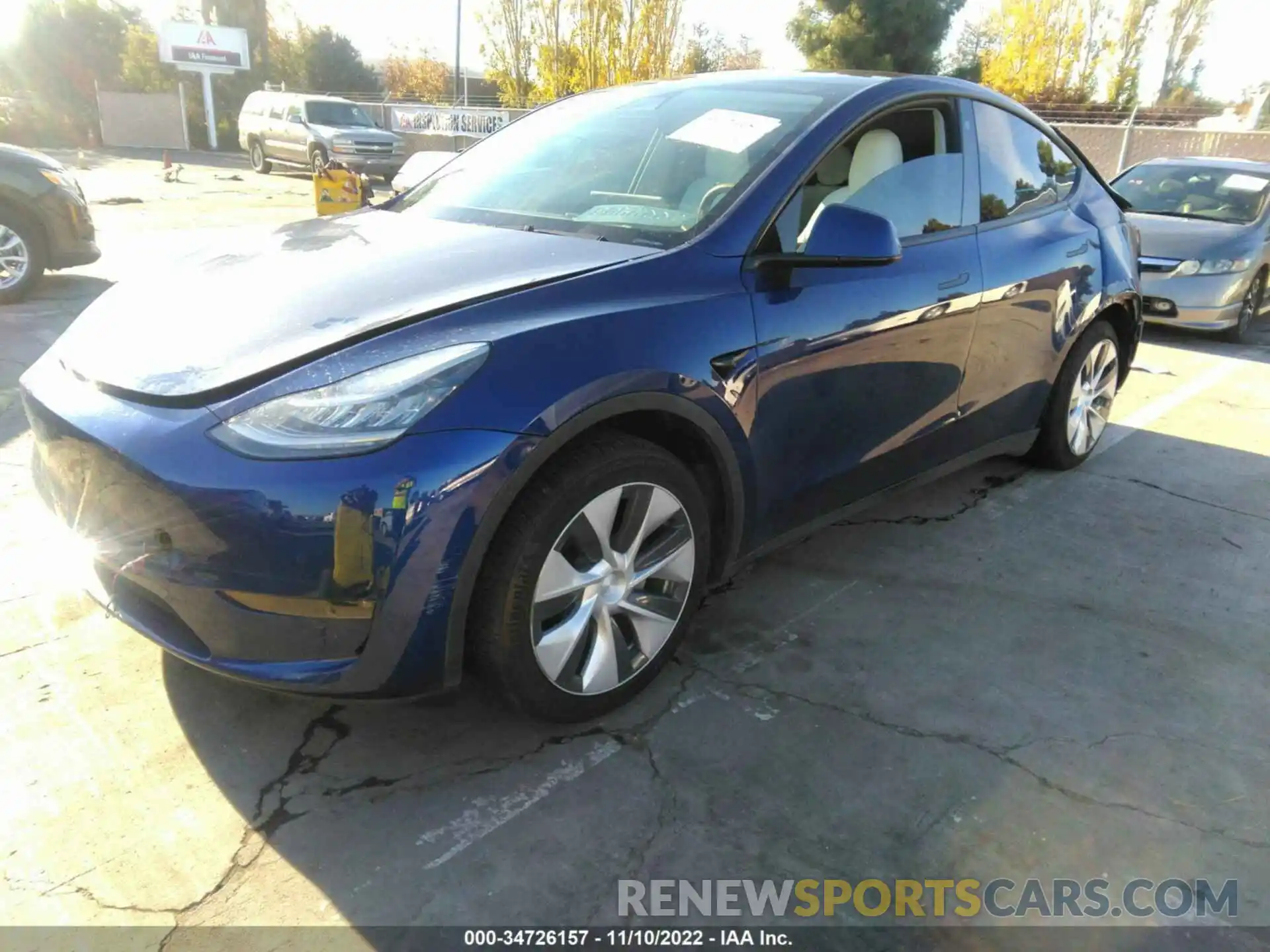 2 Photograph of a damaged car 5YJYGDEE7MF102705 TESLA MODEL Y 2021