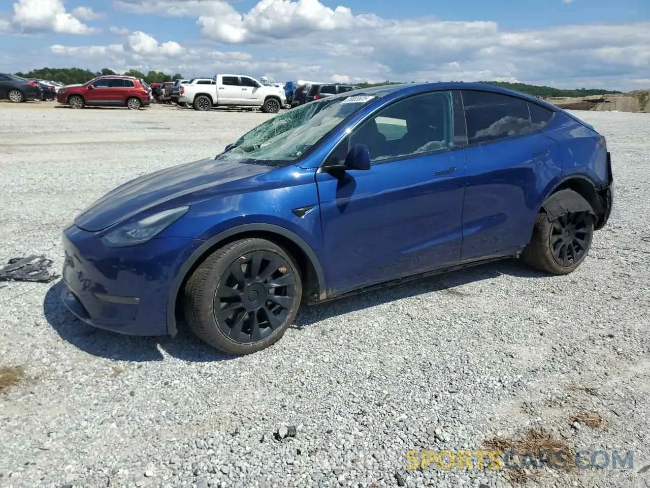1 Photograph of a damaged car 5YJYGDEE7MF108200 TESLA MODEL Y 2021
