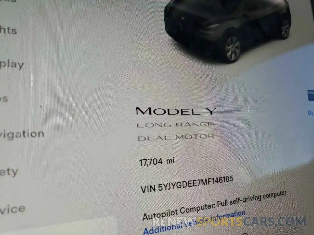 8 Photograph of a damaged car 5YJYGDEE7MF146185 TESLA MODEL Y 2021