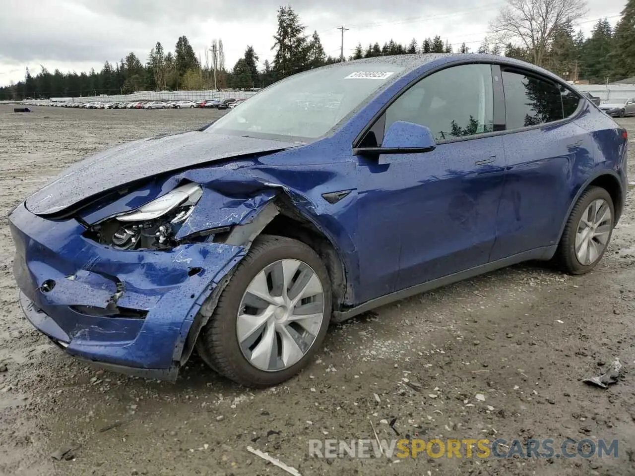 1 Photograph of a damaged car 5YJYGDEE7MF160510 TESLA MODEL Y 2021