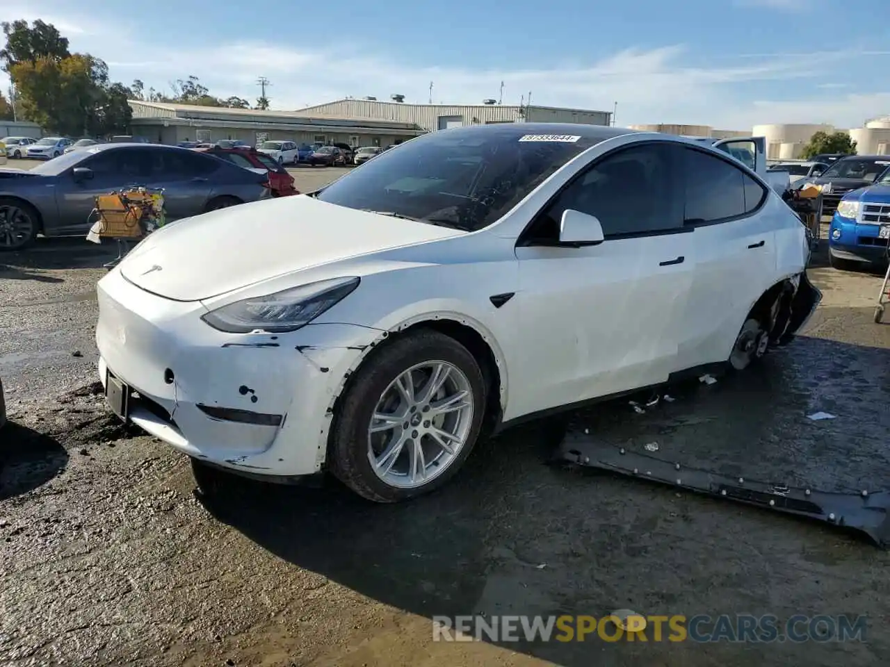 1 Photograph of a damaged car 5YJYGDEE7MF213643 TESLA MODEL Y 2021