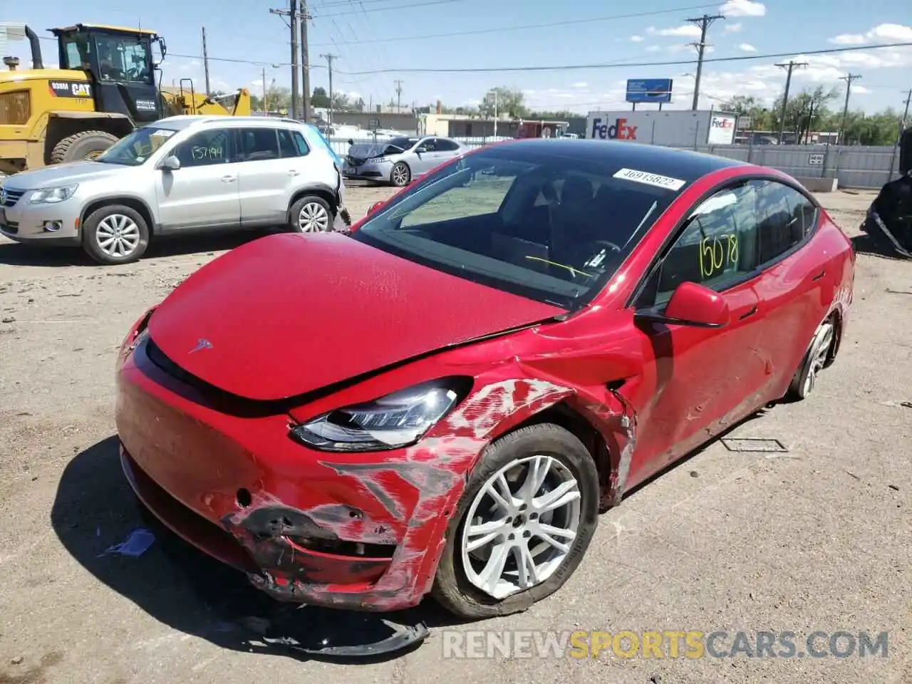 2 Photograph of a damaged car 5YJYGDEE7MF248084 TESLA MODEL Y 2021