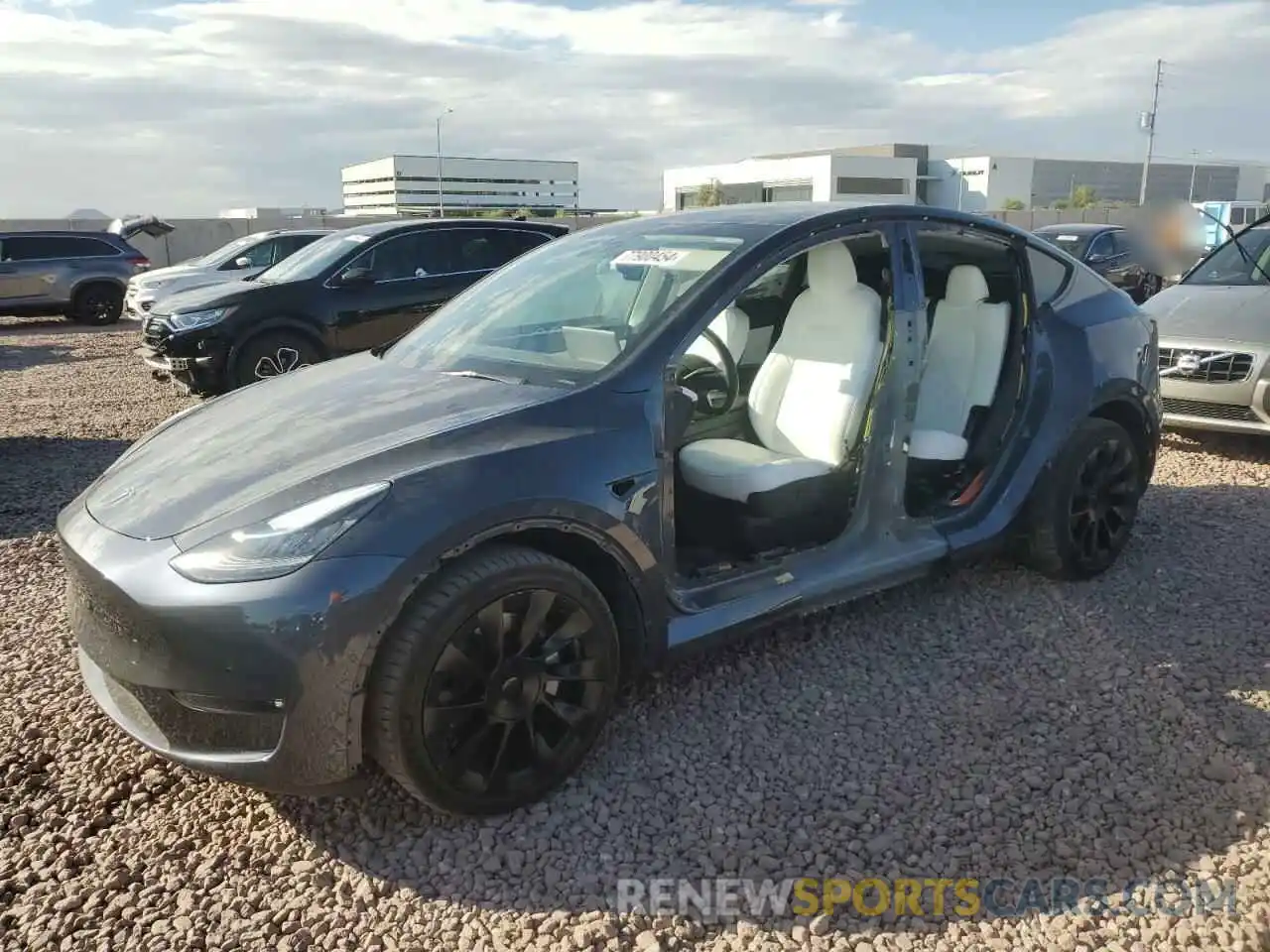 1 Photograph of a damaged car 5YJYGDEE7MF256296 TESLA MODEL Y 2021