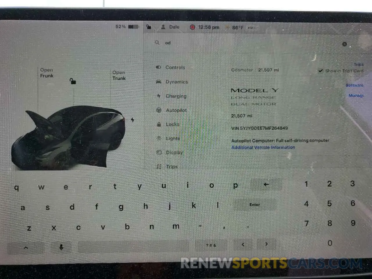 9 Photograph of a damaged car 5YJYGDEE7MF264849 TESLA MODEL Y 2021