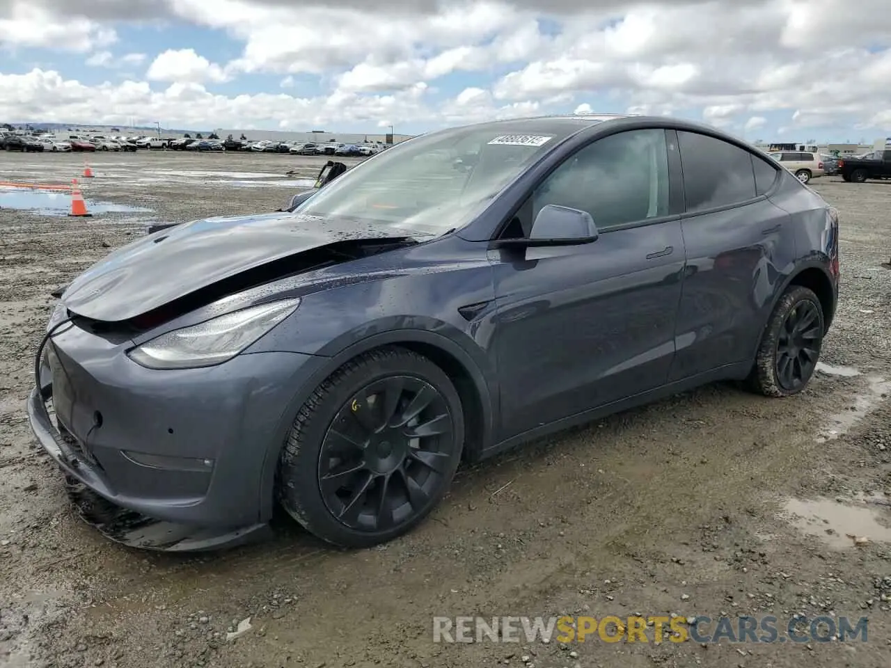 1 Photograph of a damaged car 5YJYGDEE7MF283966 TESLA MODEL Y 2021