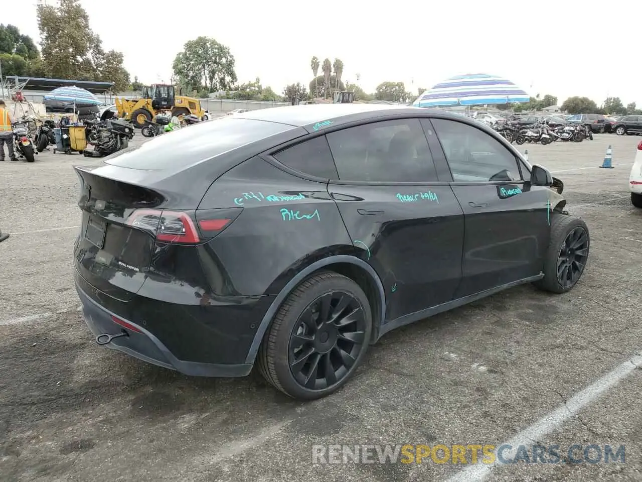 3 Photograph of a damaged car 5YJYGDEE7MF284860 TESLA MODEL Y 2021