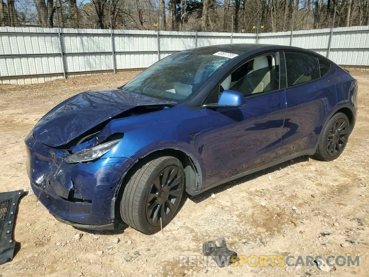1 Photograph of a damaged car 5YJYGDEE8MF067432 TESLA MODEL Y 2021