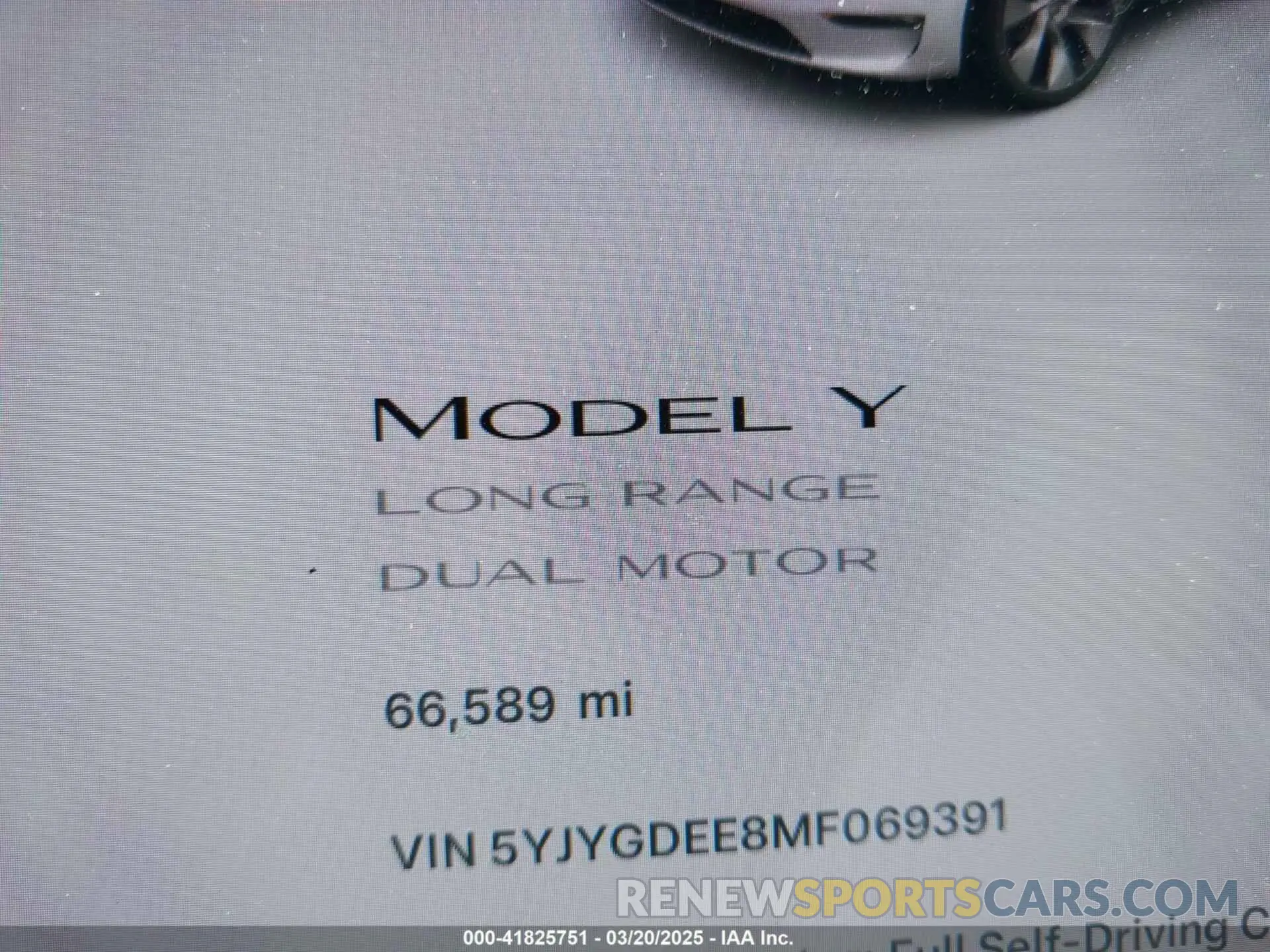 15 Photograph of a damaged car 5YJYGDEE8MF069391 TESLA MODEL Y 2021