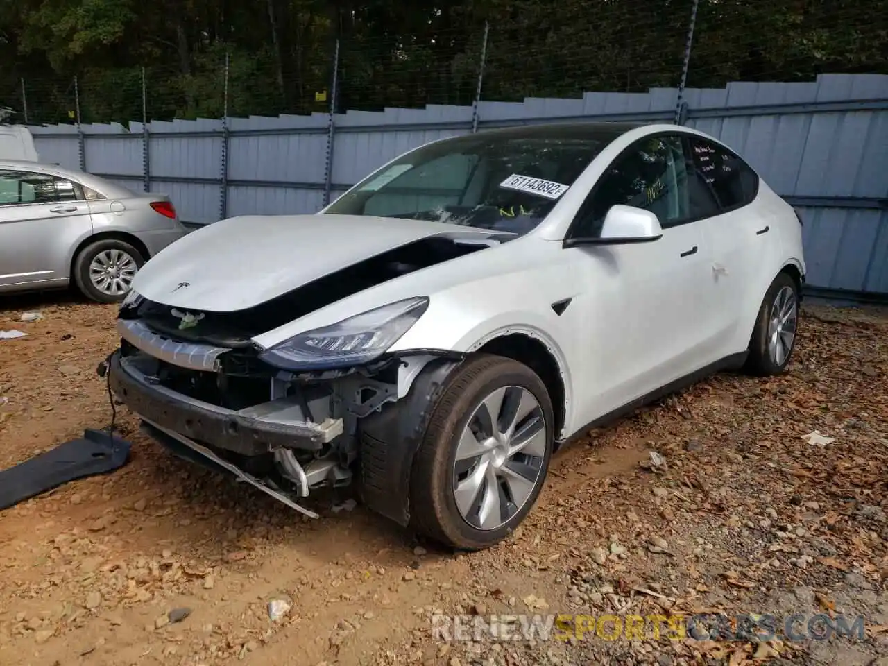 2 Photograph of a damaged car 5YJYGDEE8MF075207 TESLA MODEL Y 2021