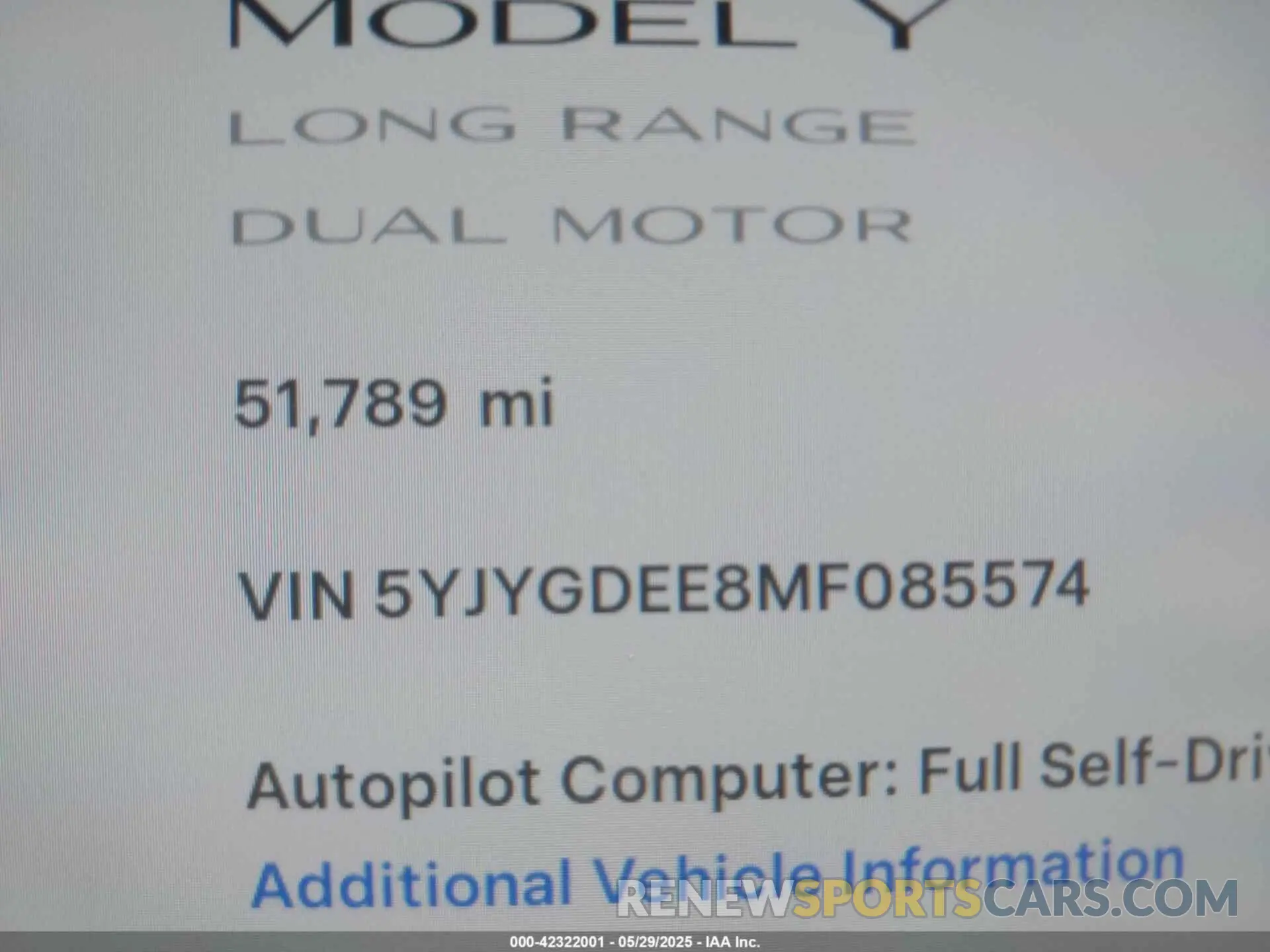 16 Photograph of a damaged car 5YJYGDEE8MF085574 TESLA MODEL Y 2021