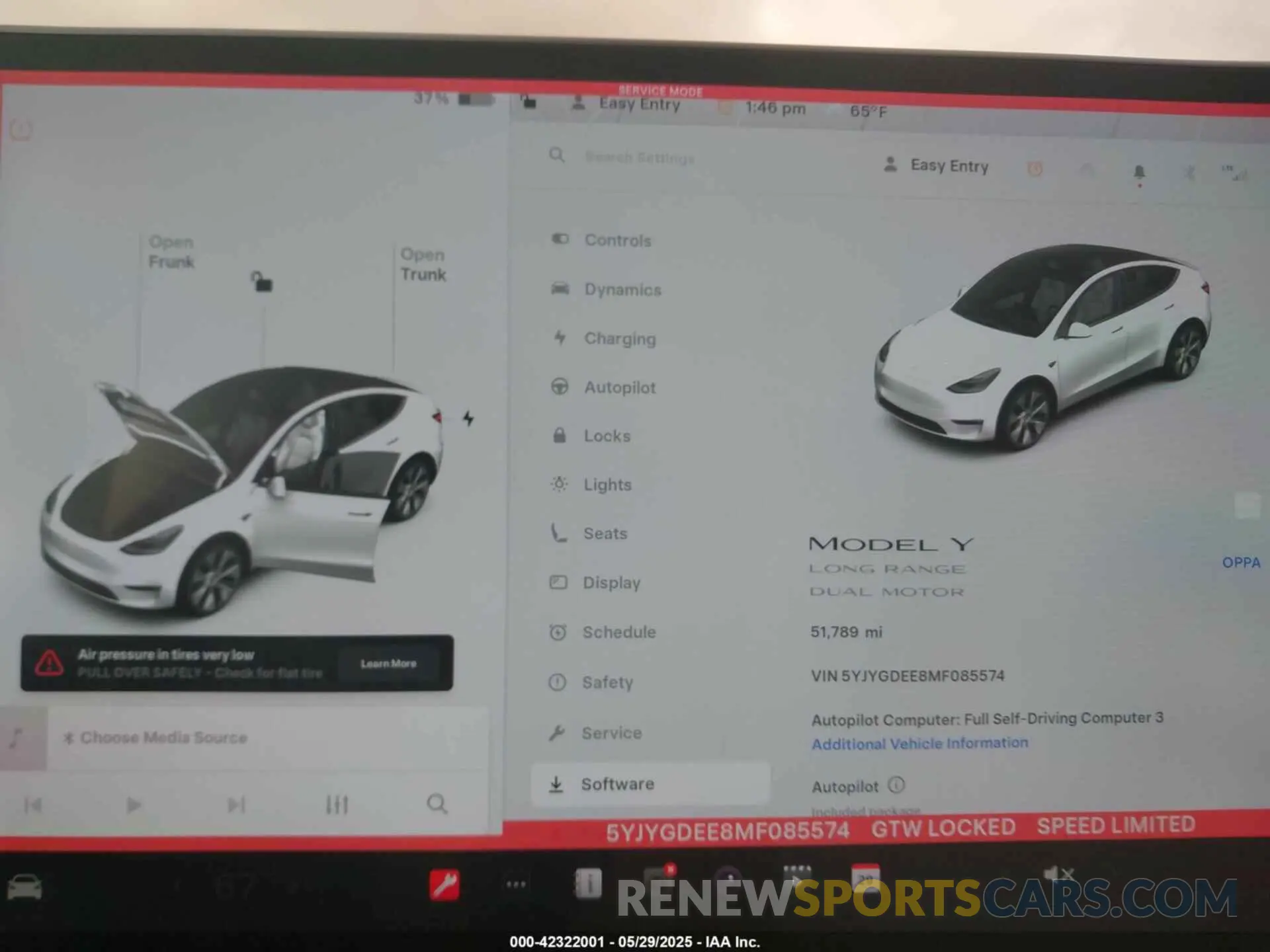 7 Photograph of a damaged car 5YJYGDEE8MF085574 TESLA MODEL Y 2021