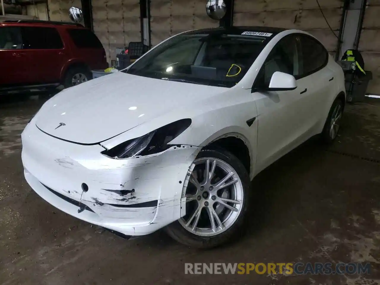 2 Photograph of a damaged car 5YJYGDEE8MF091424 TESLA MODEL Y 2021