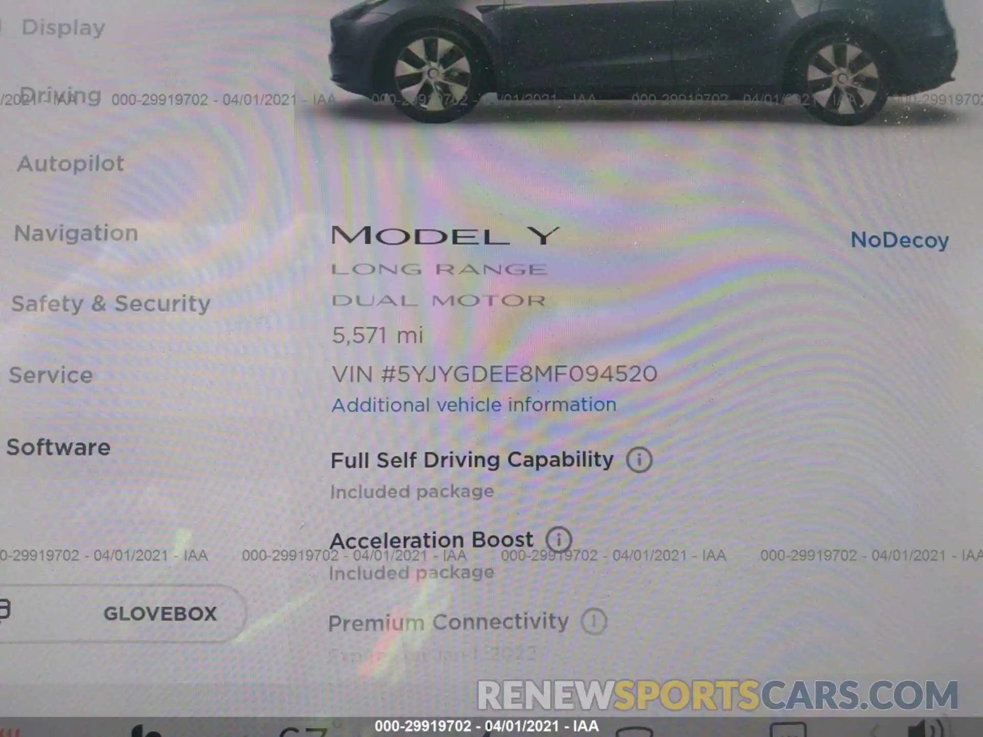 7 Photograph of a damaged car 5YJYGDEE8MF094520 TESLA MODEL Y 2021