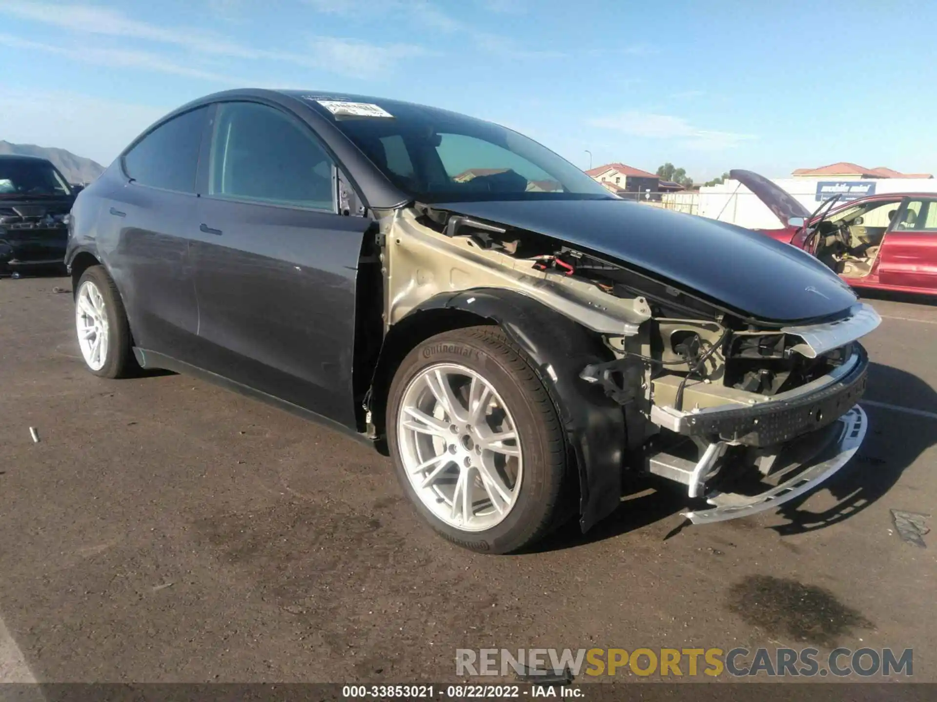 1 Photograph of a damaged car 5YJYGDEE8MF104625 TESLA MODEL Y 2021