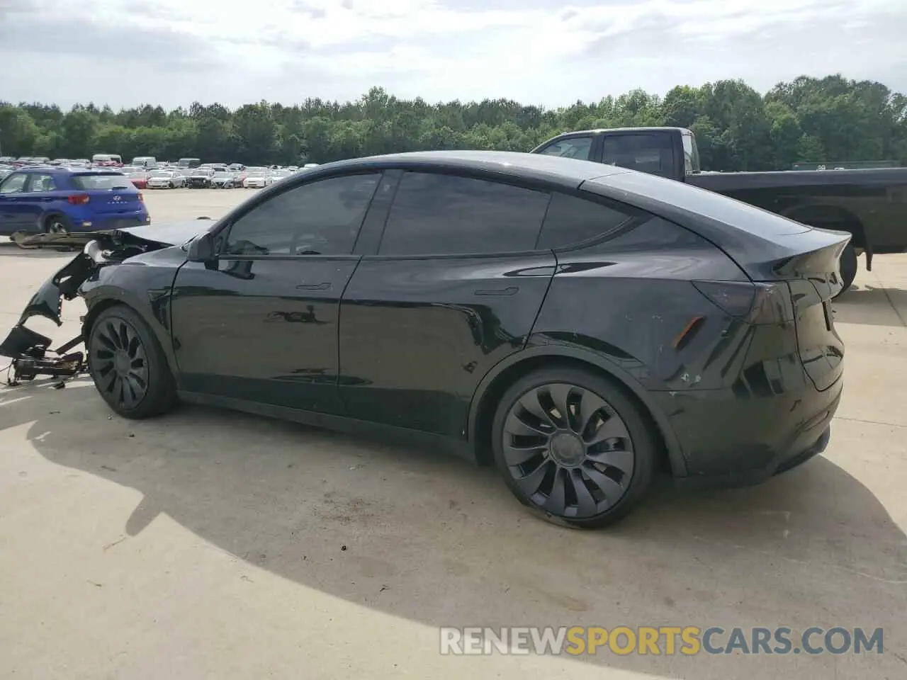 2 Photograph of a damaged car 5YJYGDEE8MF120291 TESLA MODEL Y 2021