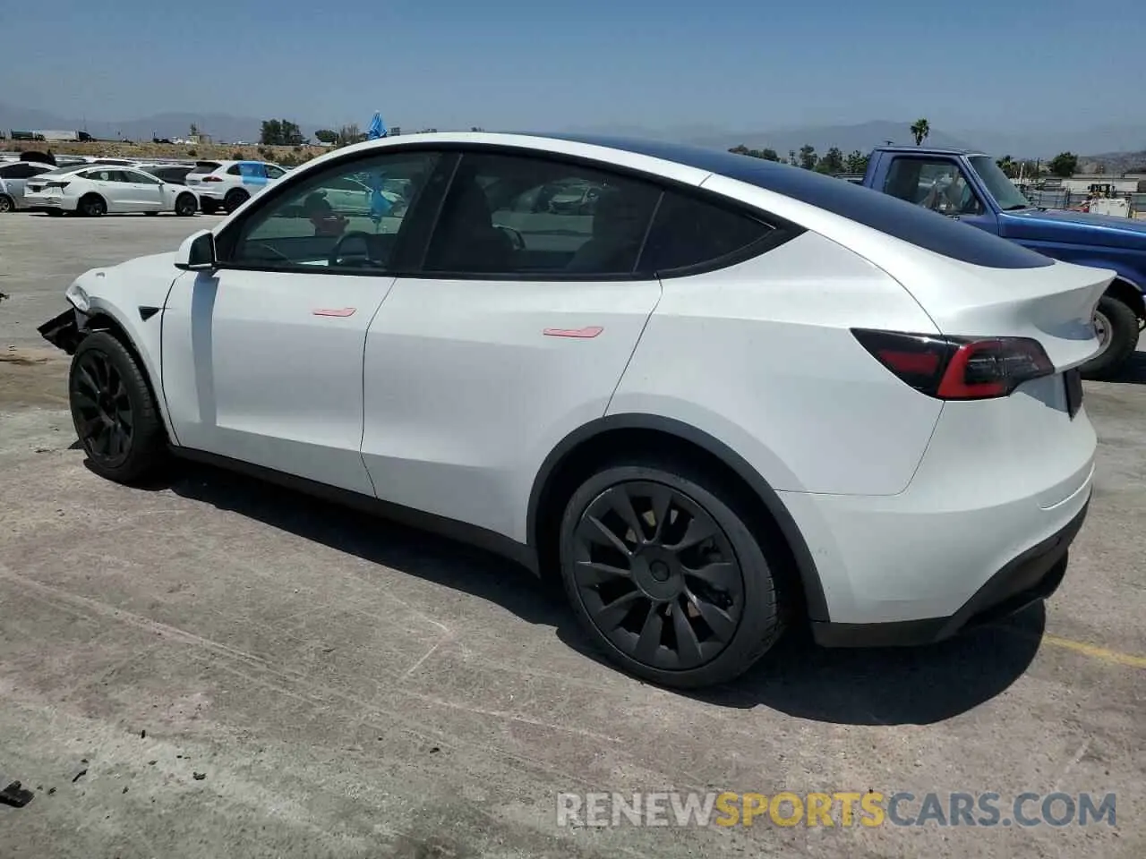2 Photograph of a damaged car 5YJYGDEE8MF121053 TESLA MODEL Y 2021