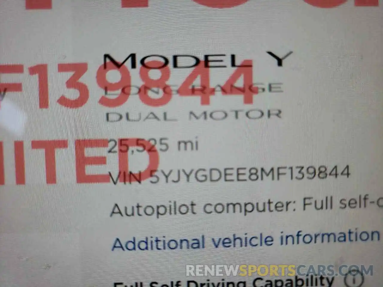 8 Photograph of a damaged car 5YJYGDEE8MF139844 TESLA MODEL Y 2021