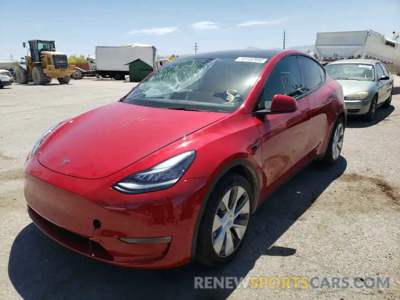 2 Photograph of a damaged car 5YJYGDEE8MF141903 TESLA MODEL Y 2021