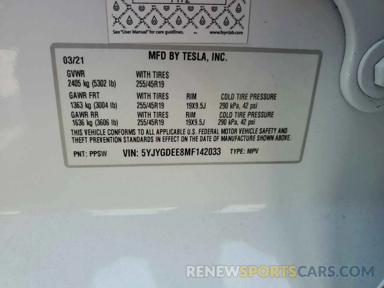 12 Photograph of a damaged car 5YJYGDEE8MF142033 TESLA MODEL Y 2021