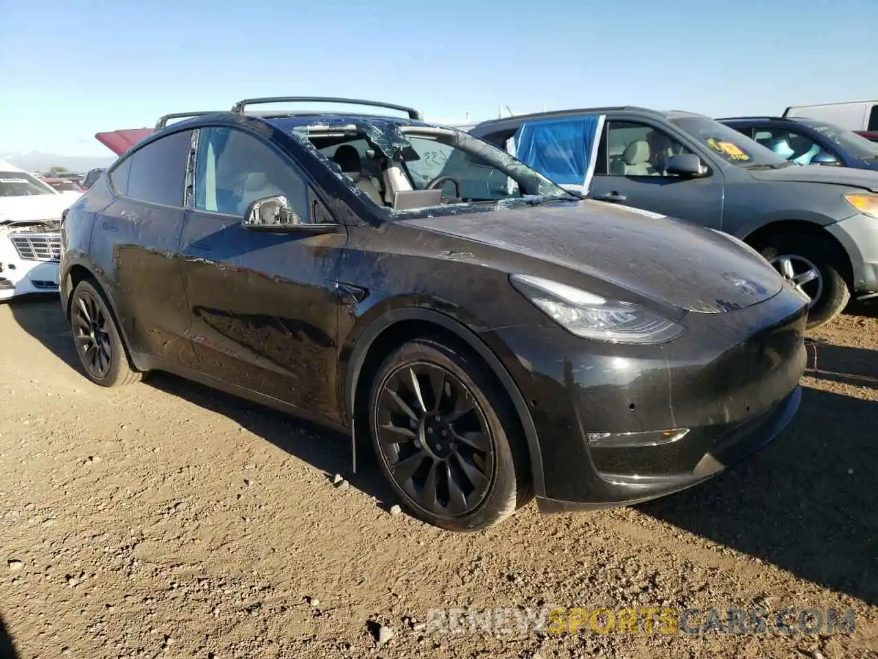 1 Photograph of a damaged car 5YJYGDEE8MF188283 TESLA MODEL Y 2021