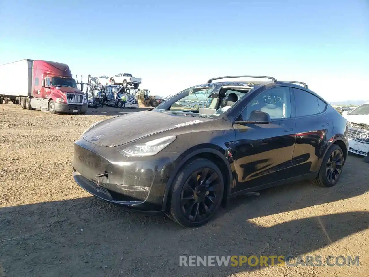 2 Photograph of a damaged car 5YJYGDEE8MF188283 TESLA MODEL Y 2021