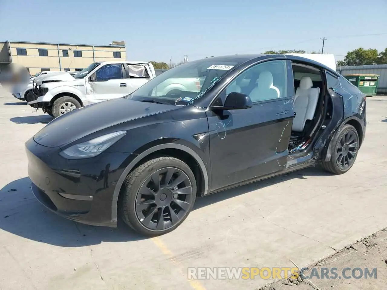 1 Photograph of a damaged car 5YJYGDEE8MF189630 TESLA MODEL Y 2021