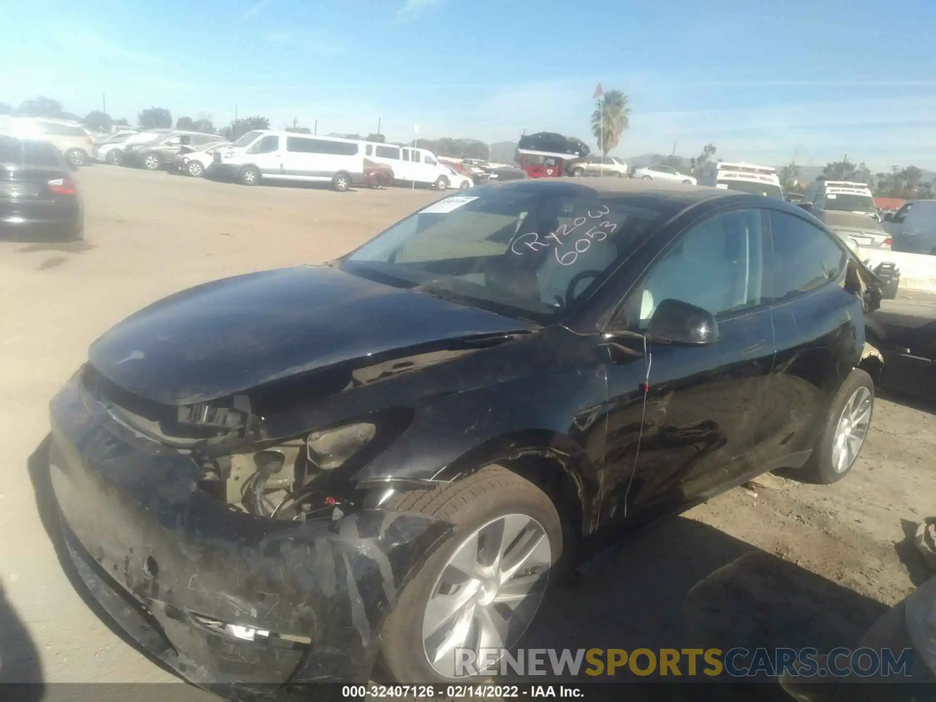 2 Photograph of a damaged car 5YJYGDEE8MF189756 TESLA MODEL Y 2021