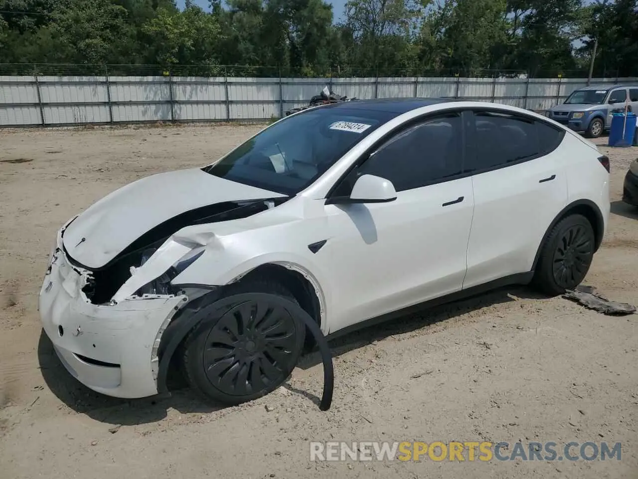 1 Photograph of a damaged car 5YJYGDEE8MF194486 TESLA MODEL Y 2021
