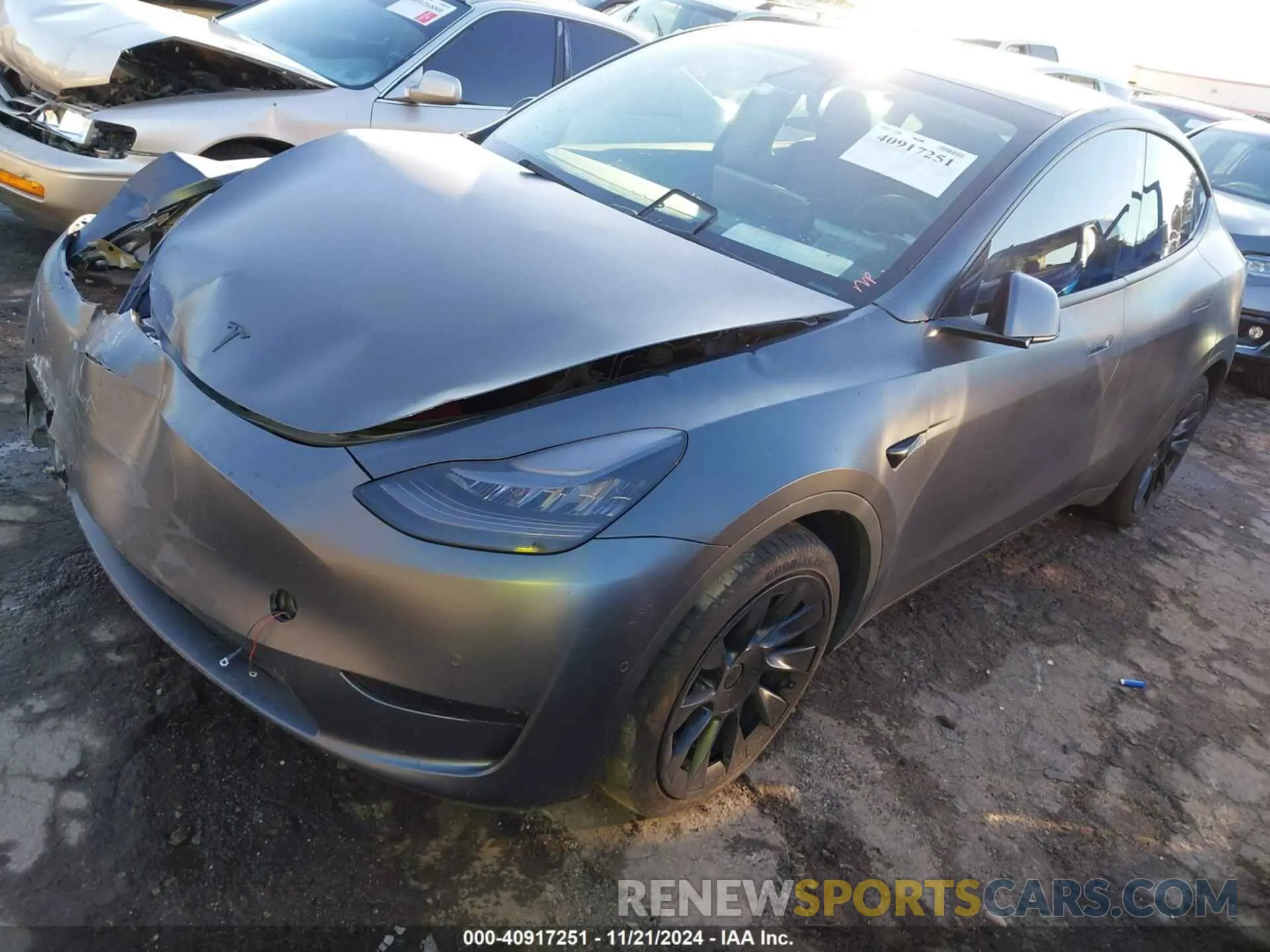 2 Photograph of a damaged car 5YJYGDEE8MF198490 TESLA MODEL Y 2021